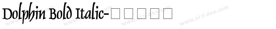 Dolphin Bold Italic字体转换